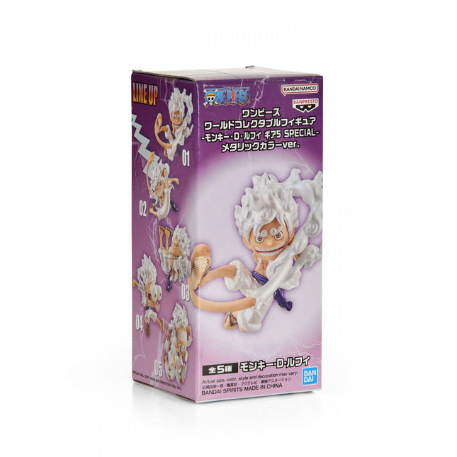 One Piece Monkey D. Luffy Gear 5 Metallic Figur WCF